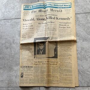 JFK’s Assassination - Official Story 1964 Miami Herald John F. Kennedy